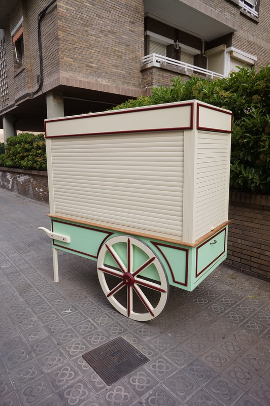 carro puesto venta ambulante madera metacrilato (210eu.) 1u